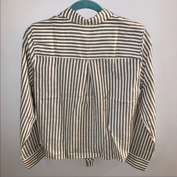 Madewell Tie-Front Shirt in Maitland Stripe - Picture 7 of 9